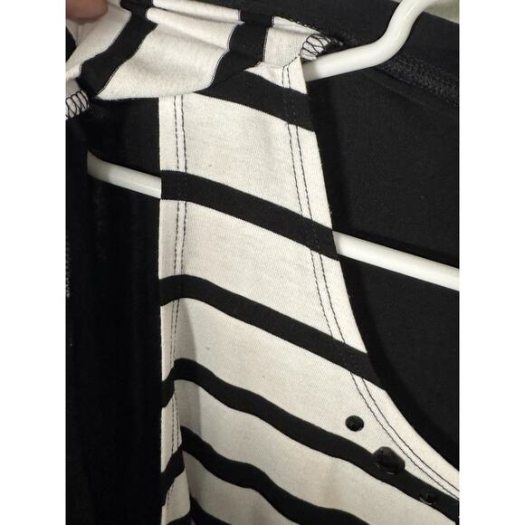 Alfred Dunner Shirt Set, Cardigan With Built In Tank, White With Black/Red, M - Picture 7 of 7